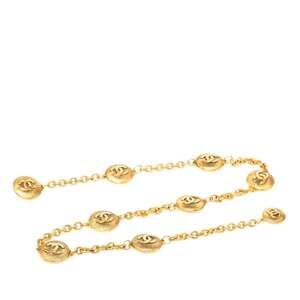 Chanel Coco Mark Chain Belt, Gold Plated, Women's CHANEL